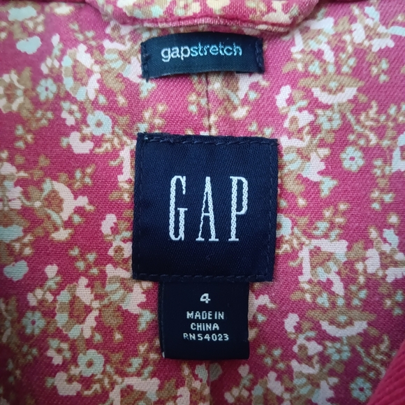 GAP Women's Rose Pink Classic Tailored Corduroy Blazer with Floral Cuffs 4 - Picture 14 of 15